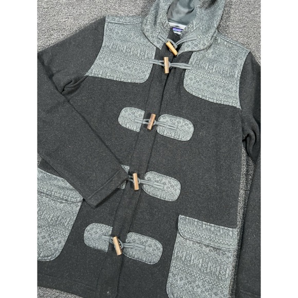 Patagonia Better Sweater Icelandic Coat Women's XL Black Aztec Toggles Duffle - Picture 4 of 11